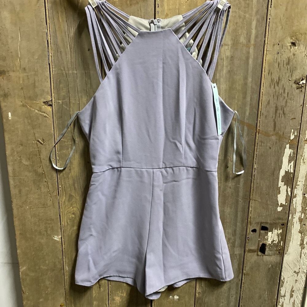 She + Sky Lilac Strappy Romper